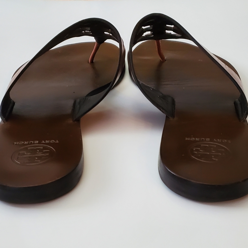 Tory Burch Zoey Thong Sandals, Brown, Size 7.5M US - Picture 7 of 7